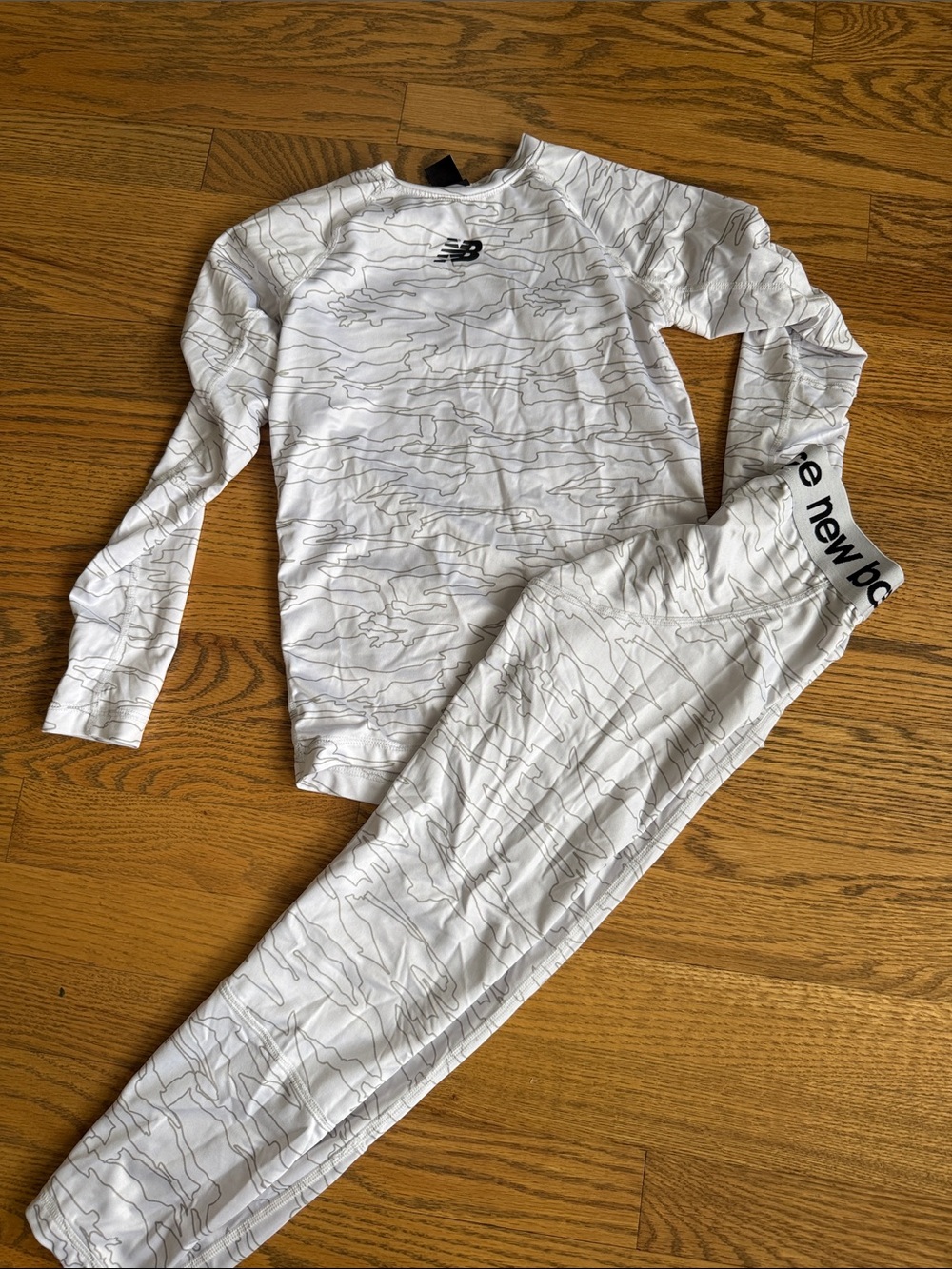 New Balance White & Gray base layers
